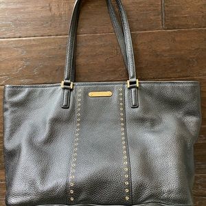Like new MICHAEL KORS BLACK LEATHER TOTE